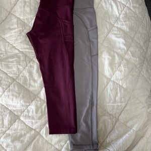 Burgundy and Gray Leggings (sold separately)